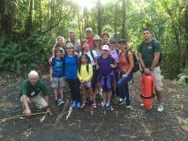 guides and guests in forest